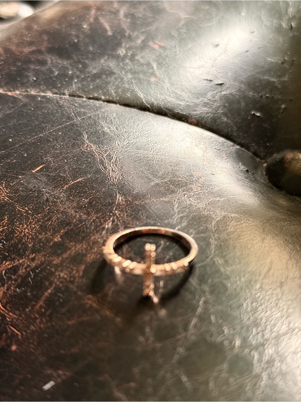 Delicate Gold Cross Ring - Women Jewelry Ring